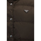 Prada Brown Goose Down Sleeveless Jacket