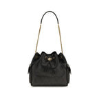 Tory Burch Black Calf Leather Bos Taurus Shoulder Bag