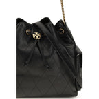 Tory Burch Black Calf Leather Bos Taurus Shoulder Bag