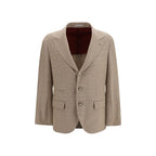 Brunello Cucinelli Beige Cotton Blazer