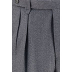 Brioni Gray Wool Oves Aries Casual Pants