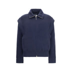 Giorgio Armani Blue Wool Oves Aries Bomber