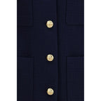Valentino Garavani Blue Wool Oves Aries Coat