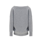 Ermanno Scervino Gray Cashmere Sweatshirt