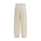 Brunello Cucinelli White Cashmere Casual Pants