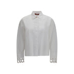 Max Mara White Cotton Dress Shirt
