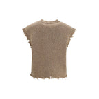 R13 Beige Cashmere Sleeveles Sweater