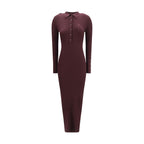 Courrèges Purple Viscose Long Dress
