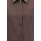 Lardini Brown Wool Oves Aries Full-Length Jacket