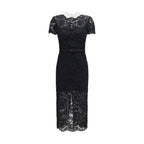 Self-Portrait Black Polyester Casual Dress