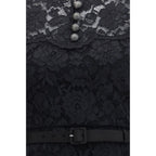 Self-Portrait Black Polyester Casual Dress