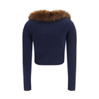 Self-Portrait Blue Wool Oves Aries Cardigan