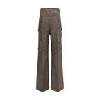 Rick Owens Gray Ramie Cargo Pants