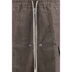 Rick Owens Gray Ramie Cargo Pants