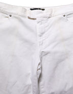 Just Cavalli White High Waist Wide Leg Denim Trouser Jeans