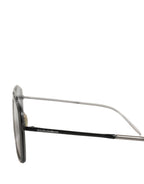 Dolce & Gabbana Women DG2262 Black Metal Square Frame Eyewear Sunglasses