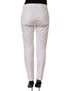 Pierre Balmain White Cotton Stretch Skinny Denim Trouser Jeans