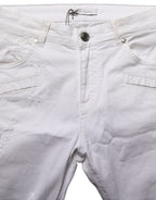 Pierre Balmain White Cotton Stretch Skinny Denim Trouser Jeans