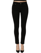 Dolce & Gabbana Black Cotton Stretch Skinny Denim Jeans