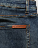 Dolce & Gabbana Blue Cotton Stretch Skinny Denim Jeans
