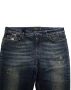Dolce & Gabbana Blue Cotton Stretch Skinny Denim Jeans