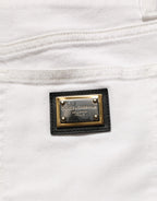 Dolce & Gabbana White Cotton Stretch Skinny Denim Jeans