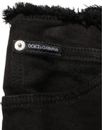 Dolce & Gabbana Black Cotton Skinny Denim Trouser Jeans