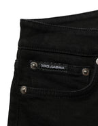 Dolce & Gabbana Black Cotton Stretch Skinny Denim Jeans