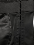 Dolce & Gabbana Black Nylon HighWaist Elastic Waistband Shorts