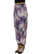 Dolce & Gabbana Multicolor Floral Mid Waist Jogger Pants