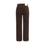 Loulou De Saison Brown Cotton Straight-Leg Jeans