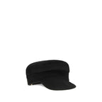 P.A.R.O.S.H. Black Wool Oves Aries Cap (Baseball Hat)