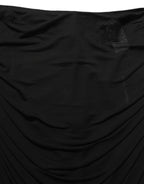 Dolce & Gabbana Black Viscose Mid Waist A-line Mini Skirt