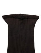 Dolce & Gabbana Black Wool Tights Stocking Pantyhose One Size Socks