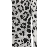 Dolce & Gabbana Gray Leopard Nylon Tights Stocking Pantyhose Socks