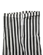 Dolce & Gabbana Black White Stripes Tights Stocking Pantyhose Socks