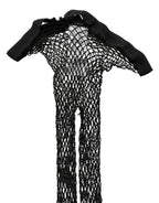 Dolce & Gabbana Black Fishnet Tights Stocking Pantyhose One Size Socks