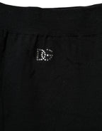 Dolce & Gabbana Black Stripes Tights Stockings Pantyhose Socks