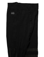 Dolce & Gabbana Black Stripes Tights Stockings Pantyhose Socks