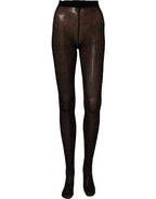 Dolce & Gabbana Black Nylon Hearts Tights Stocking Pantyhose Socks