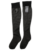 Dolce & Gabbana Black Nylon Mesh Sheer Calf Long Accessory Socks