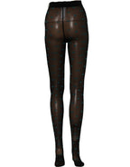 Dolce & Gabbana Black Nylon Logo Tights Stocking Pantyhose Socks