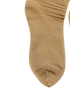 Dolce & Gabbana Brown Stretch Floral Clear Crystal Stockings Socks