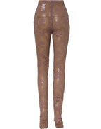 Dolce & Gabbana Pink Floral Lace Tights Stockings Pantyhose Socks