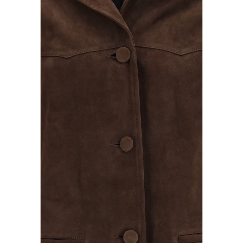 Tory Burch Brown Goatskin Jacket