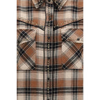 P.A.R.O.S.H. Brown Cotton Pattern Shirt