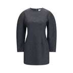 P.A.R.O.S.H. Gray Wool Oves Aries Casual Dress