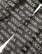 Dolce & Gabbana Black White All Over Print Sheer Stretch Tights Socks