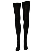 Dolce & Gabbana Black 100% Nylon Thigh High Stockings Socks