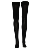 Dolce & Gabbana Black 100% Nylon Thigh High Stockings Socks